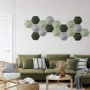 3D Hexagon Alu-Dibond - Grøn med mønster