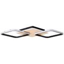 Deckenleuchte Fabiana, schwarz/braun, 62 x 62 cm,  Holz und Metall Innenleuchte
