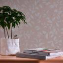Papel pintado no tejido gris plata - papel pintado hoja de flores - papel pintado salón dormitorio cocina