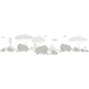 A.S. Création Lovely Kids Frise autocollante enfant - Gris, Bleu