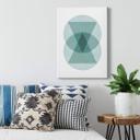 Lienzo Nouveauprints - Círculos y triángulos aqua