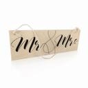Panneau en bois Mr and Mrs