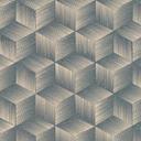 3D tapet pvc-fri - ikke-vævet tapet geometrisk af A.S. Création blå beige 385063
