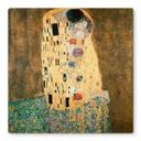 Plateau de table en verre - Klimt - Le baiser - Carré - 60x60 cm