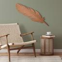 Decoración en madera caoba - Pluma