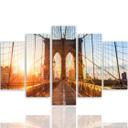 5 stykke lærredstryk, Brooklyn Bridge New York