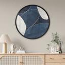 Póster Equilibrio geométrico en azul y blanco - Paksoylu - Redondo