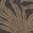 Papel pintado Selva claro brillante negro oro - papel pintado motivo con plantas