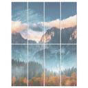 Separador de ambientes, biombo, pantalla de privacidad colgante Paisaje otoñal en el pico Triglav