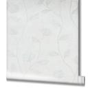 non-woven tapet hvide blomstermotiver til stue soveværelse køkken marburg tapet