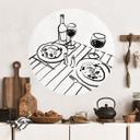 Vinilo decorativo Bodegón con vino - Treechild - Redondo