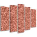 5 stykke lærredsprint, Leopard Leopard Pels Patches Mønster