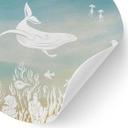 Vinilo decorativo de pared mundo submarino paradisíaco - Ombre - Kikki Belle - Redondo
