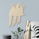 Decoración en madera de álamo - Trío de loros en una rama