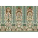 Orientalsk palads tapet - grøn og beige med ornamenter - non-woven