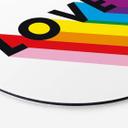 Vægcirkel LGBTQIA+ Love – print på aluminium (Alu-Dibond)