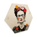 Houten Wanddecoratie Frida Kahlo pop-art portret - Jaszke