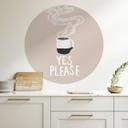 Vinilo decorativo Taza de café caliente por la mañana - EMELIEmaria - Redondo