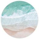 Zachte golven op het strand - Sisi & Seb - Fotobehang rond - vliesbehang/zelfklevend vliesbehang