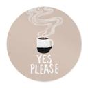 Póster Taza de café caliente por la mañana - EMELIEmaria - Redondo