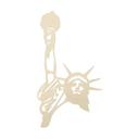 Arte en madera de álamo - Estatua de la Libertad - Lady Liberty