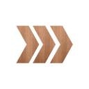 Décoration en bois - Flèches de signalisation (3 pièces) - Placage d'acajou