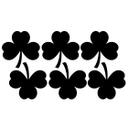 Sticker mural Trèfle irlandais (6 parties)