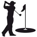 Golfspiller (incl. 6 kroge) wallsticker