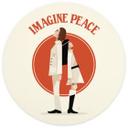 Imagine Peace Fototapet - To for fred og håb - Retrodrome - Rund - vliesetapet/selvklæbende non-wove
