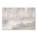Spatscherm bos bij het meer in beige mist - Ms Tiff