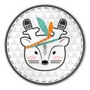 Wandcirkel Indian Deer