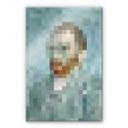 Akrylbillede Pixelart - van Gogh - Selvportræt 1889