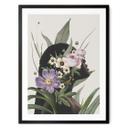 Póster Frida Floral Studio - Silueta de mujer con flores moradas