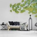 Ginkgo1 tapet i betonlook i grågrøn - non-woven tapet Designwalls 2 - 2,55 x 3,5 m