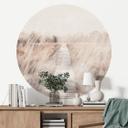 Vinilo decorativo Paisaje de ensueño con pasarela de madera - Imaginativo - Redondo