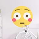 Muursticker Emoji Flushed Face