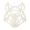 Arte en madera de álamo - Origami lobo