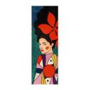 Póster de tela mujer con flores rojas y vestido estampado - Hülya - Panorama