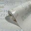 grafisk tapet, non-woven tapet Novamur Yvi hvid