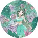Selvklæbende non-woven tapet - Jasmin Elegant MInt - 125 x 125 cm