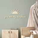 Decoración mural habitación infantil sol - You are my sunshine - madera de álamo