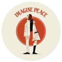 Vinilo decorativo Imagine Peace - Dos por la paz y la esperanza - Retrodrome - Redondo