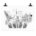 Póster Múnich - Blanco y negro - Love your City