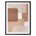 Póster de abstracción boho en beige-marrón - Costa