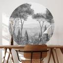 Idyllische plantenlandschap Muursticker - Ms Tiff - Rond