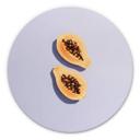 Tableau sur alu-Dibond rond 1X Studio - Papaye