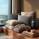 Ikke-vævet tapet Jan Studio Sense & Surface weave orange grey - Stud!o weave rattan black