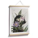 Póster Frida Floral Studio - Silueta de mujer con flores moradas