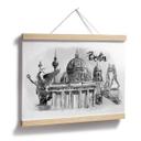 Poster Love your City - Berlin - schwarz-weiß