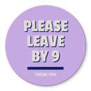 Glasbillede - Please leave by 9 - Fritsch